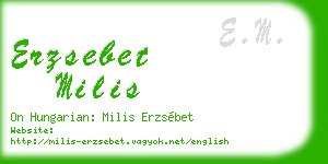 erzsebet milis business card