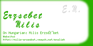 erzsebet milis business card